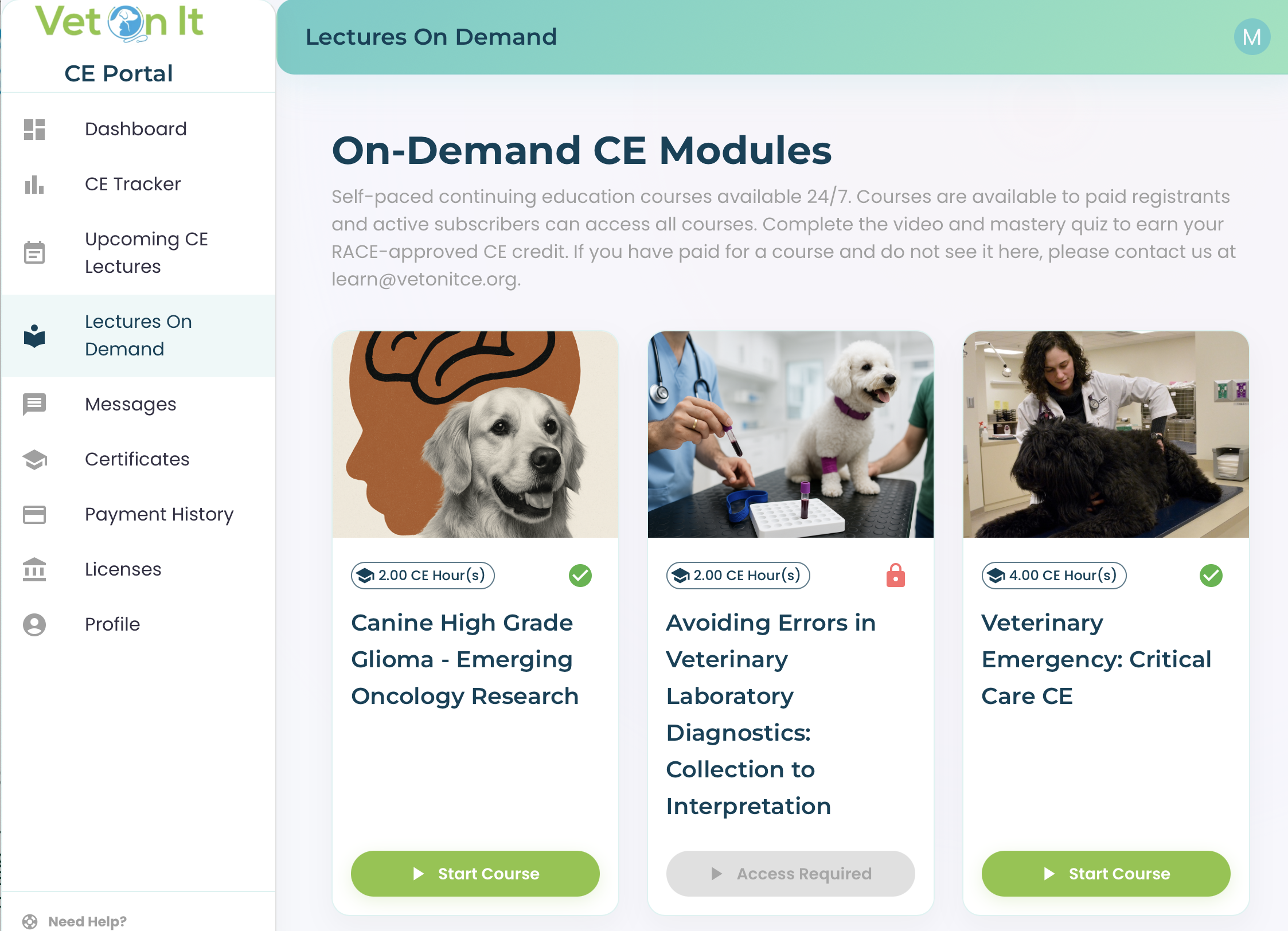 Access on-demand lecture recordings