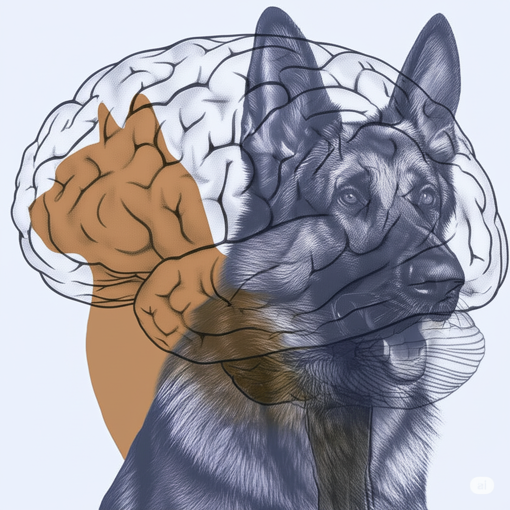 Illustration of dog and cat brain highlighting neurological conditions in veterinary medicine