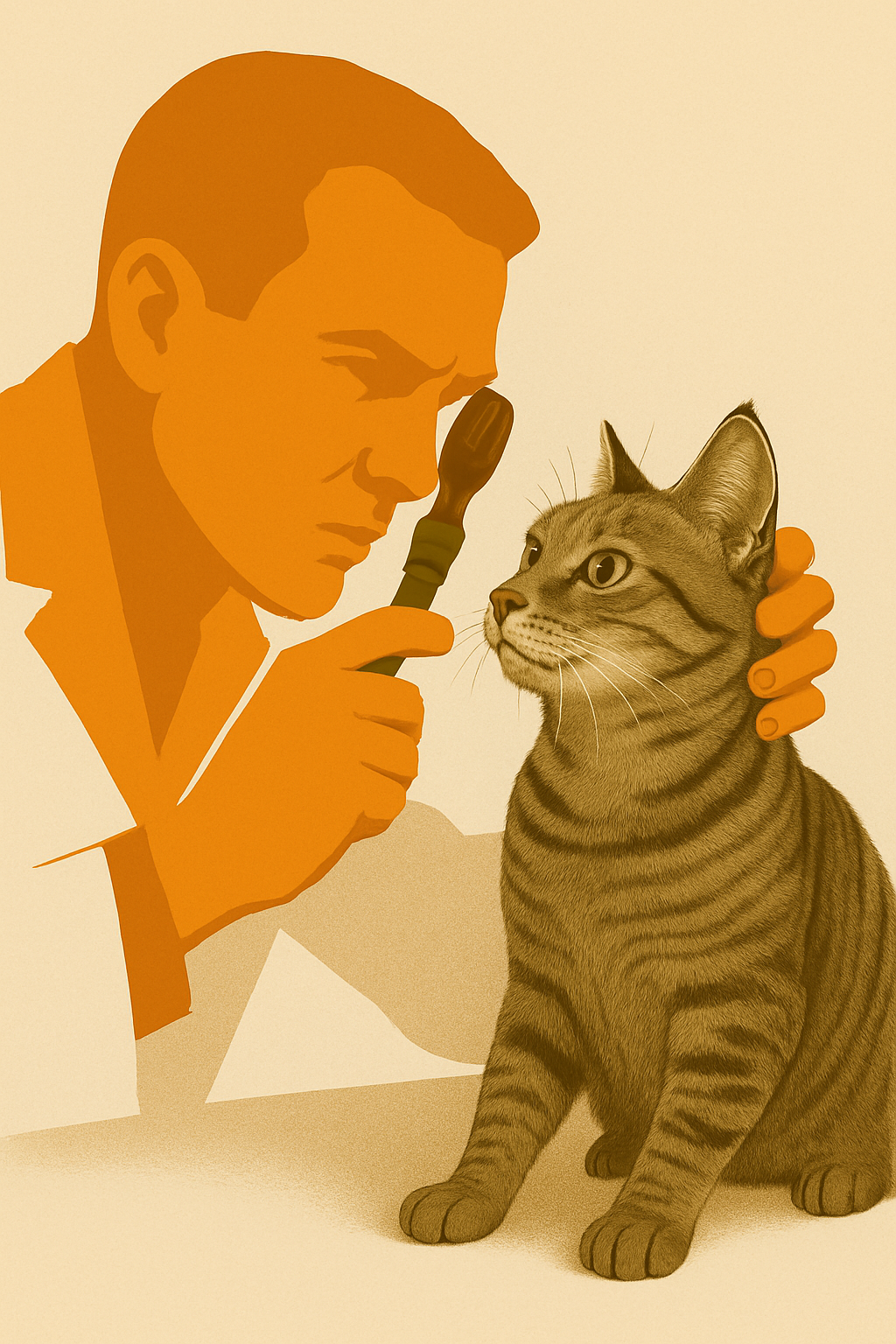 Veterinarian performing clinical examination illustrating precision medicine and genetic research in veterinary oncology